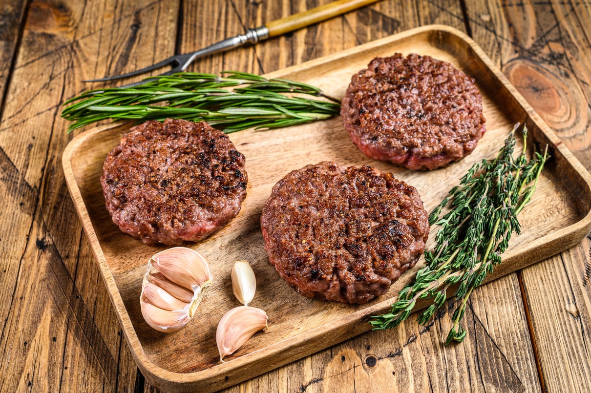 Barbecue Grilled Ground Beef Steak Patties